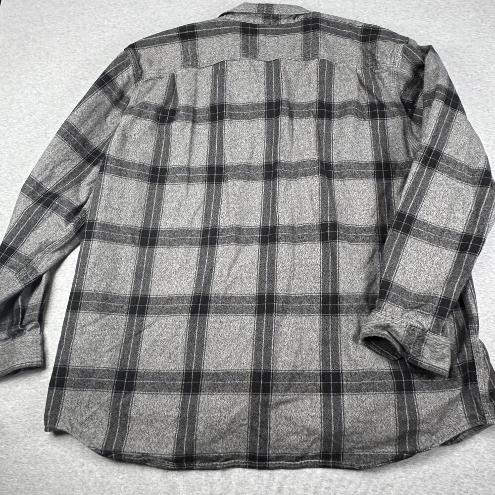 NWOT Carhartt Men's Loose Fit Flannel Plaid Casual Shirt 2XL Gray and Black - Picture 5 of 12